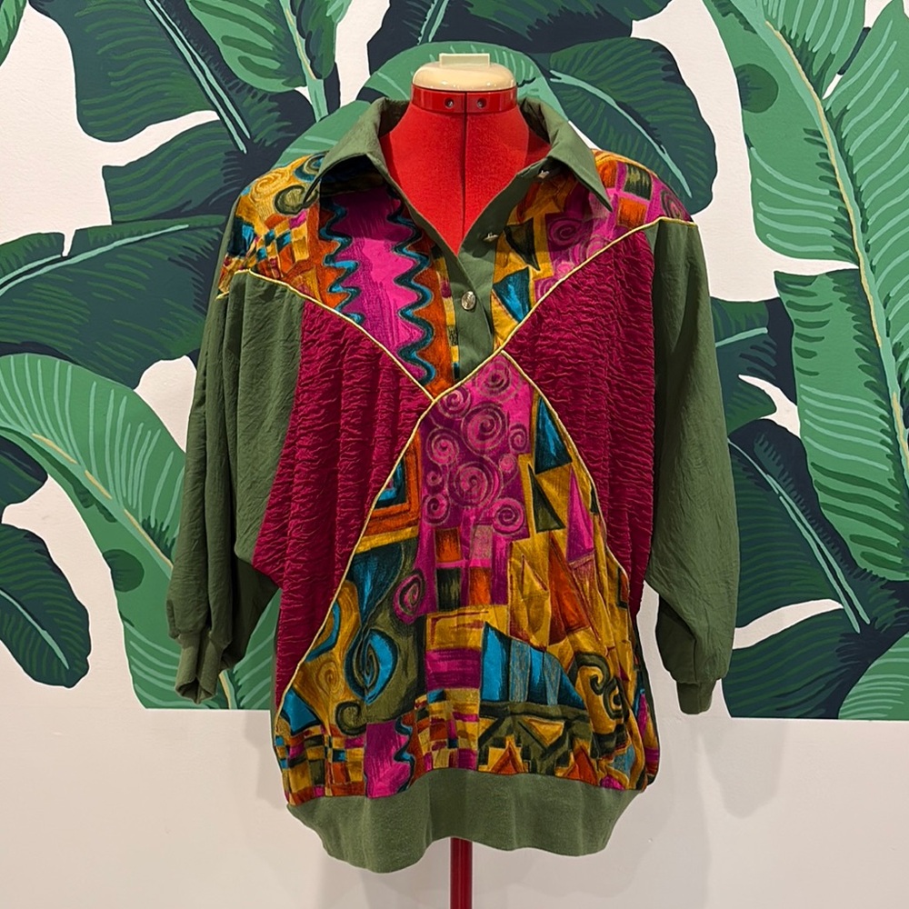 Colorful Geometric Women's Top